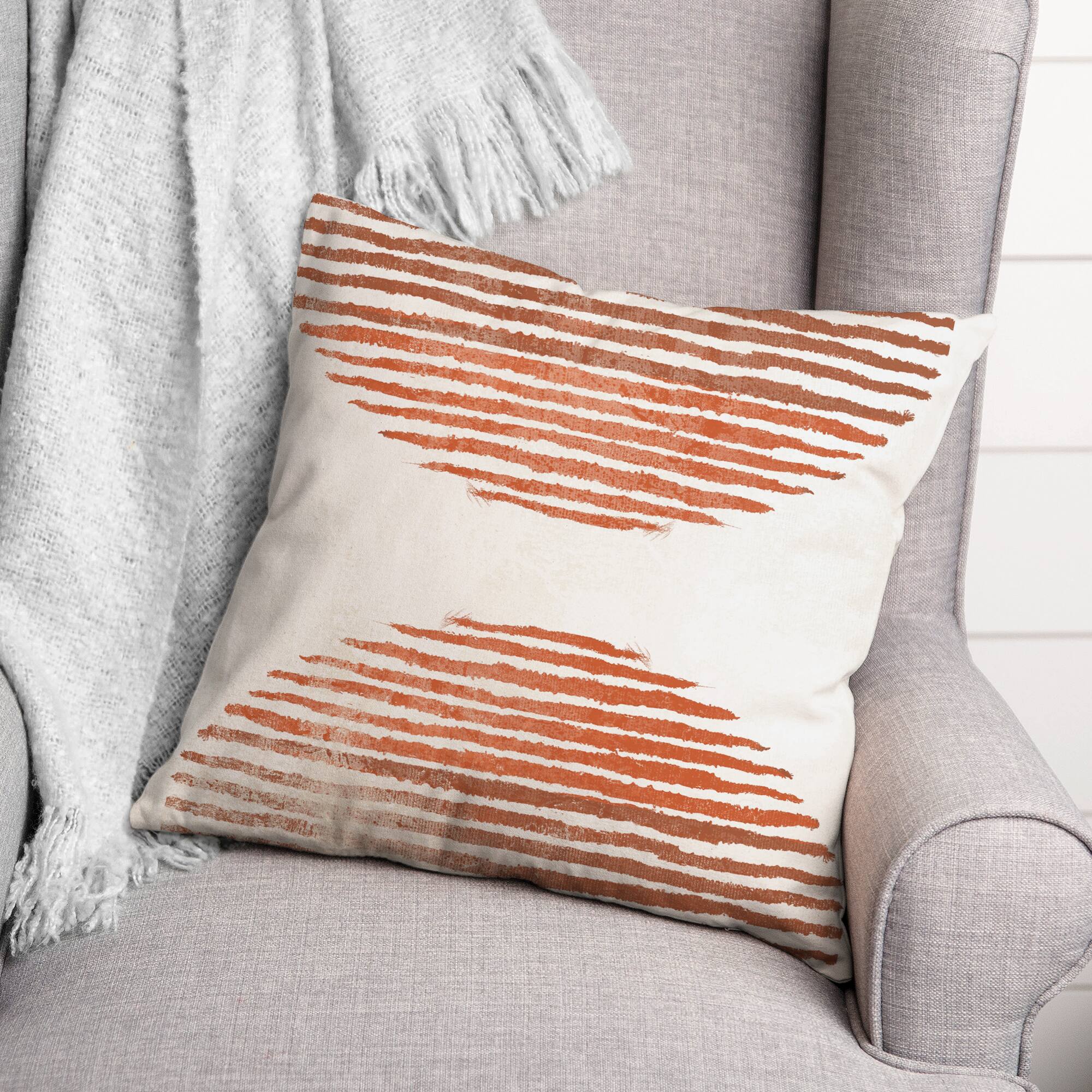 Terracotta Circle 18" x 18" Throw Pillow